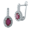 Серебряные серьги CatalogSilver с натуральным рубином 2.207ct (1961346)