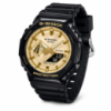 Чоловічий годинник Casio G-SHOCK GA-2100GB-1A з водозахистом 20 ATM та золотистим циферблатом