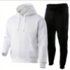Комплект худі біле + штани чорні зима