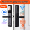 Умный дверной замок с камерой,кодовый замком Wi-Fi с отпечатком пальца и ключ-картой,черный