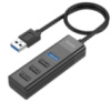 HUB адаптер HOCO USB Easy mix HB25 USB3.0, 3USB2.0, черный