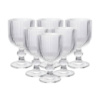 Набір келихів фігурних ребристих з товстого скла 6 штук, прозорий