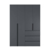 Шкаф распашной комбинированный №5 ART IN HEAD Light 1600x500x2200 Графит (LTK057000000)