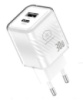 Мережевий зарядний пристрій WUW-C228 30W Gan Charger USB C + USB A white (C228)
