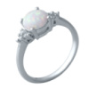 Серебряное кольцо CatalogSilver с опалом 0.54ct, вес изделия 3,34 гр (2018384) 18.5 размер