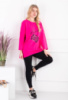 Жіноча малинова кофта батал