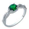 Серебряное кольцо CatalogSilver с изумрудом nano 0.969ct, вес изделия 2,17 гр (1930144) 17 размер