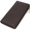 Цікавий чоловічий клатч з одним відділенням із натуральної шкіри 722032 Коричневий