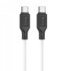 Кабель HOCO X90 Cool 60W silicone charging data cable for Type-C to Type-C White (6931474788474)