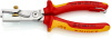 Кліщі для видалення ізоляції, з функцією різання кабелю VDE StriX KNIPEX 13 66 180 T BK, зі страхувальним кріпленням, хромовані