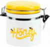 Банка керамическая «Sweet Honey» 480мл для сыпучих продуктов с металлической затяжкой, белый