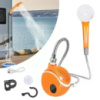 Акумуляторний душ для кемпінгу Portable Outdoor Shower 2000 мАг з насосом • Портативний туристичний душ для дачі, походу та миття автомобіля