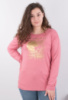 Жіноча світло-рожева кофта з декором