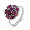 Серебряное кольцо CatalogSilver с натуральным рубином 3.394ct, вес изделия 2,96 гр (2073581) 18 размер