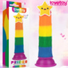 Кольоровий фалоімітатор на присосці «Prider Dildo 7» від LoveToy (довжина 18.5 см, діаметр 3.6 см)