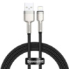 Кабель Baseus Cafule Series Metal Data Cable USB to IP 2.4A 1m Black (CALJK-A01)