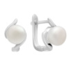 Серебряные серьги CatalogSilver с натуральным жемчугом (2187073)