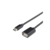 Адаптер ATcom OTG USB 2.0 to Type-C (F/M) 0.1m Black (14716)