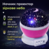 Ночник проектор звездного неба для детей Kids Night, RGB, с колпаком, розовый