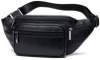 Сумка поясна з овечої шкіри 720205 Чорна