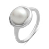 Серебряное кольцо CatalogSilver с натуральным жемчугом, вес изделия 4,56 гр (2187233) 19 размер
