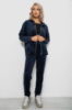 Спортивный костюм женский велюровый, цвет синий, 257R4119