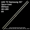 LED підсвітка TV Samsung 55« inch 40-led 597mm UA55NU7100W UA55NU7090K AOT_55_NU7300_NU7100_NU7120 2шт.