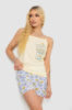 Жіноча піжама з принтом, колір жовтий, 238R3052