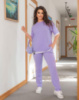 Літній трикотажний костюм-двійка «Summer» оптом | Норма і батал | Розпродаж моделі 54-56, Лавандовий