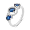 Серебряное кольцо CatalogSilver с сапфиром nano 1.05ct, вес изделия 2,71 гр (2195023) 17 размер
