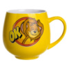 Праздничная фарфоровая чашка «Веселые Герои» 400 мл, Кружка детская с фарфора на подарок Желтая FM-13OK