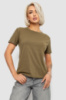 Футболка жіноча однотонна, колір хакі, 204R3333