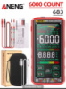 Цифровий мультиметр з сенсорним екраном ANENG 683 red