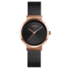 Жіночий класичний годинник Skmei 1595RGBK Rose Gold-Black з мінеральним склом та металевим браслетом