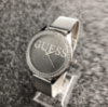 Женские наручные часы с камушками люкс качество на металлическом ремешке Серебро с черным