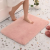 Коврик для ванной и душа коврик для ног в ванную комнату,микрофибра,атискользящий 40х60 см,однотонный розовый