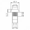 Кнопка №6 синий (250V-3A) с фиксацией