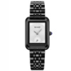Жіночий класичний годинник Skmei 2670BKSI Black-Silver з мінеральним склом та металевим браслетом