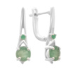 Серебряные серьги CatalogSilver с натуральным изумрудом 1.632ct (2179924)