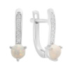 Серебряные серьги CatalogSilver с опалом 0.661ct, фианитами (2195696)