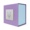 Boxes Подарункова картонна коробочка для годинника фіолетово-блакитна з срібним тризубом