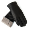PODIUM Перчатка Мужская кожа-олень S-102 black шерсть
