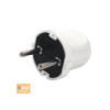Вилка VIKO без заземления (mimoza) 7.5А 260V, White. ПВХ