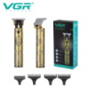 Машинка для стрижки волос trimmer VGR V-085 Gold триммер для бороды окантовочная машинка на аккумуляторе