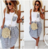 Плаття літнє у смужку «Laura» оптом | Норма і батал | Розпродаж моделі 44