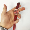 Стильные красные наручные часы женские. С блестящим ремешком. В чехле. SA-763 Модель 51515