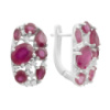 Серебряные серьги CatalogSilver с натуральным рубином 8.85ct (2187912)
