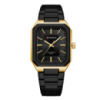 Чоловічий наручний годинник Curren 8457 Gold-Black з металевим браслетом та мінеральним склом