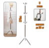 Вешалка стойка напольная для одежды Coat Rack, металлическая на 9 крючков в три яруса разборная на треноге