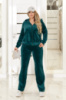Велюровий спортивний костюм жіночий «Davos» | Норма і батал| Розпродаж моделі Смарагдовий, 54-56